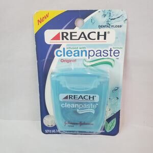 REACH Clean Paste Dental Floss ICY MINT Flavor 50 yd Sealed 2005